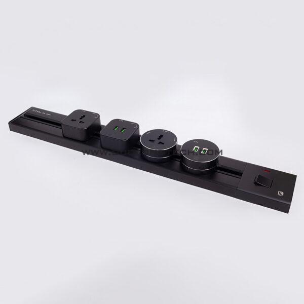 Ổ điện thanh ray - Track socket LGtech 12 Ray noi den 7