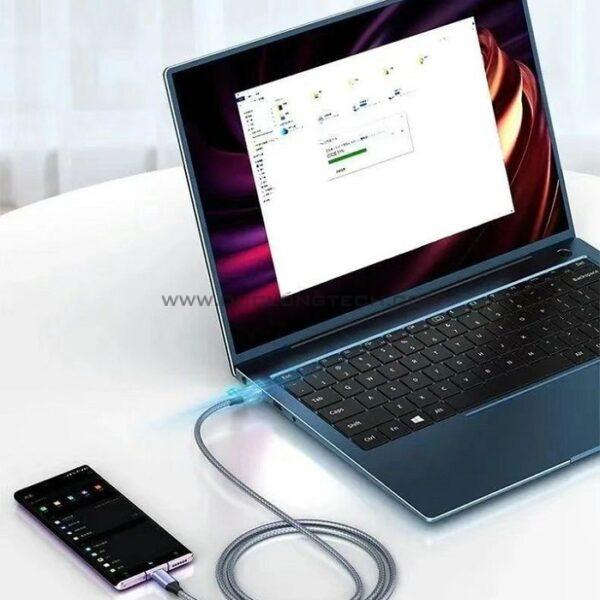 Cáp USB Type-C 3.1 dài 1.5m tốc độ 10Gbps, hỗ trợ 4K@60Hz, PD 100W Veggieg V-H908 6 V H908 4