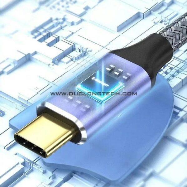 Cáp USB Type-C 3.1 dài 1.5m tốc độ 10Gbps, hỗ trợ 4K@60Hz, PD 100W Veggieg V-H908 4 V H908 6