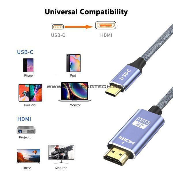 USB Type-C to HDMI Cao Cấp Veggieg V-Z625 3 V Z625 4