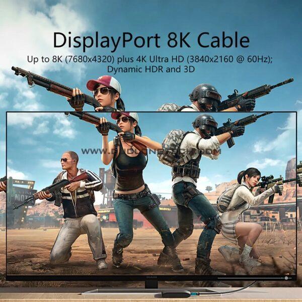 Cáp tín hiệu Displayport 1.4 8K Veggieg 5 V Z630 6