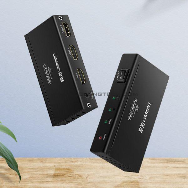 Bộ chia HDMI 1 ra 2 Ugreen 40201 hỗ trợ 4K*2K 3D HDCP 5 40201 5