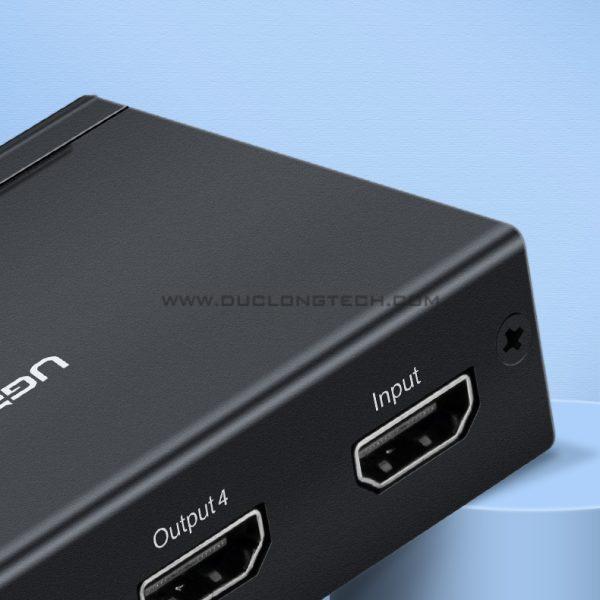 Bộ chia tín hiệu HDMI 1 ra 4 Ugreen 40202 Hỗ trợ 4K30Hz 3D HDCP 3 40202 4