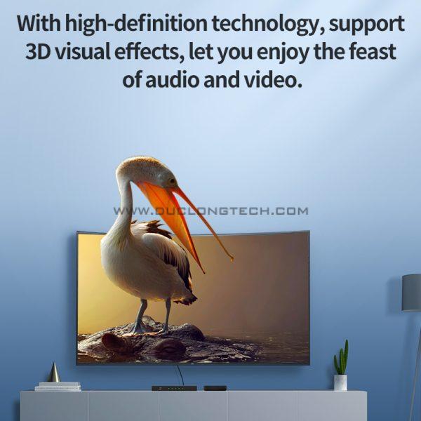 Bộ chia tín hiệu HDMI 1 ra 4 Ugreen 40202 Hỗ trợ 4K30Hz 3D HDCP 6 40202 7