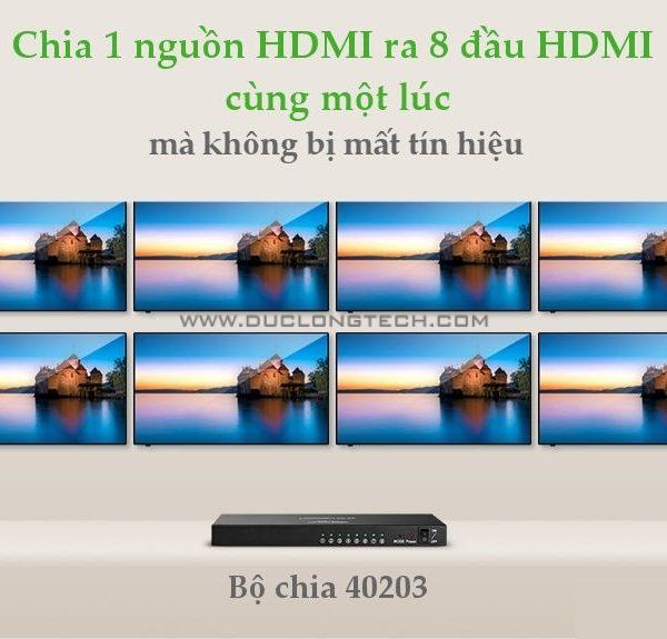 Bộ chia HDMI 8 Cổng Cao Cấp Ugreen 40203 8 40203 8