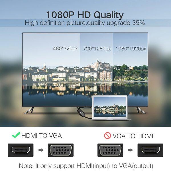 Cáp HDMI To VGA Ugreen 40253 (Không Hỗ trợ Audio) 2 40253 3