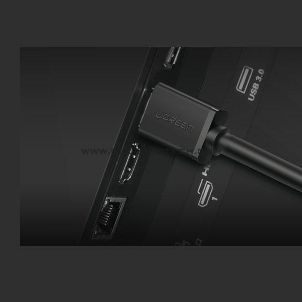 Cáp HDMI dài 1m Ugreen 10106, hỗ trợ Ethernet 3D 4K@60hz HDR 18Gbps 4 DP101 3